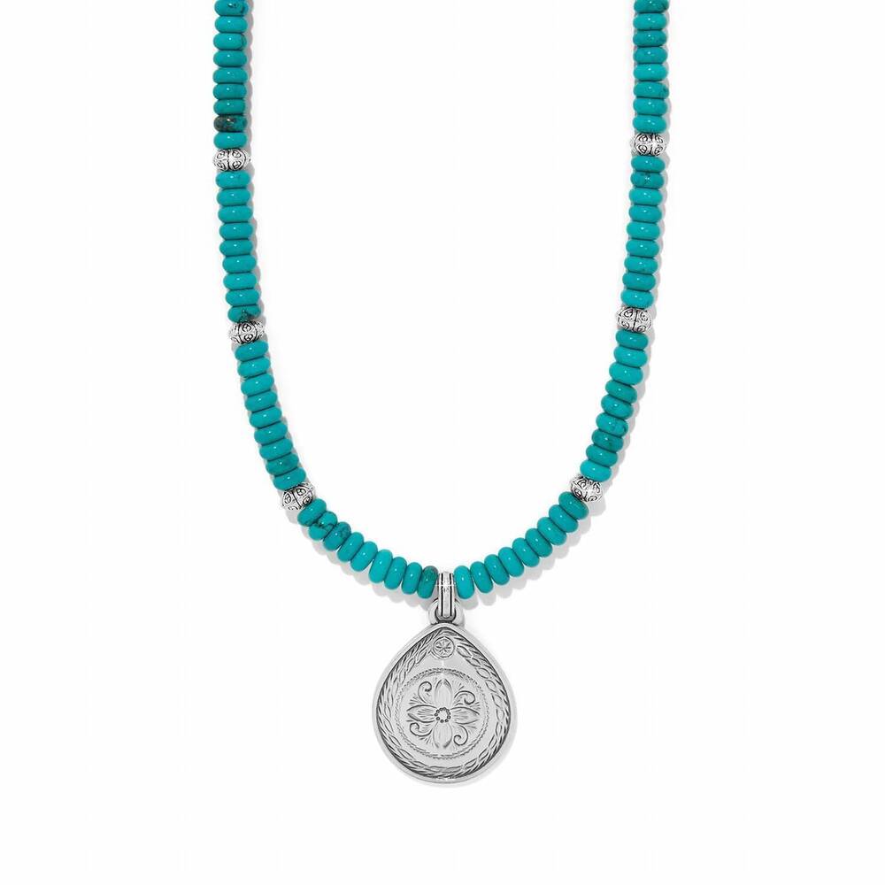 NEW BRIGHTON women's mosaic horizon necklace in turquoise